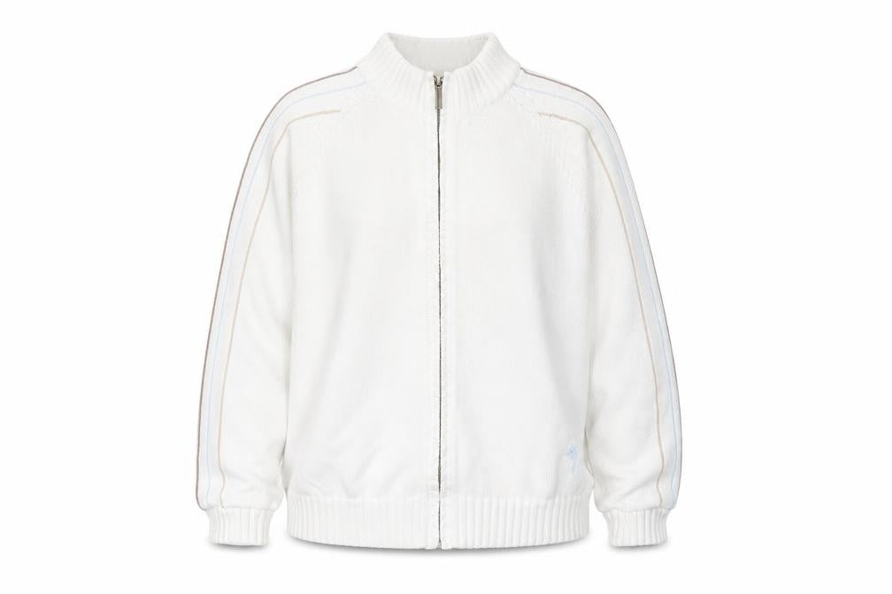 Alice Callini Womens White High Neck Acrylic Full Zip Jumper Size 16