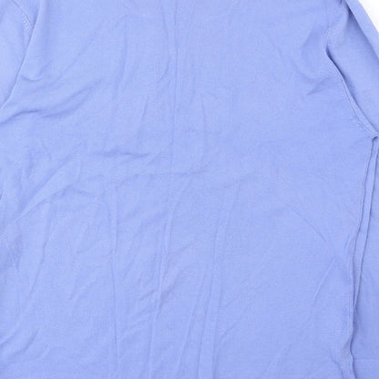 Claire Ashton Womens Blue Viscose Basic Blouse Size 14 V-Neck