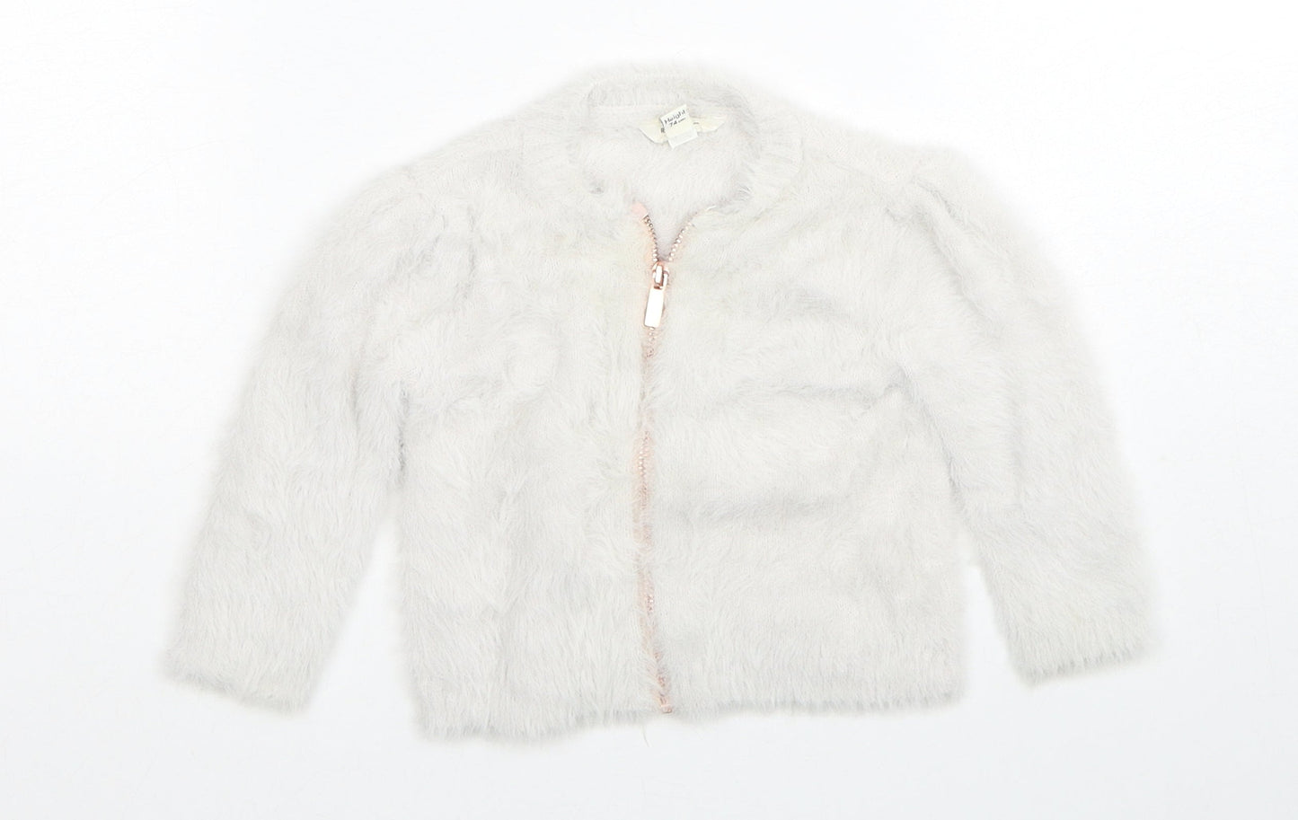 River Island Girls White Basic Jacket Jacket Size 6-9 Months Zip