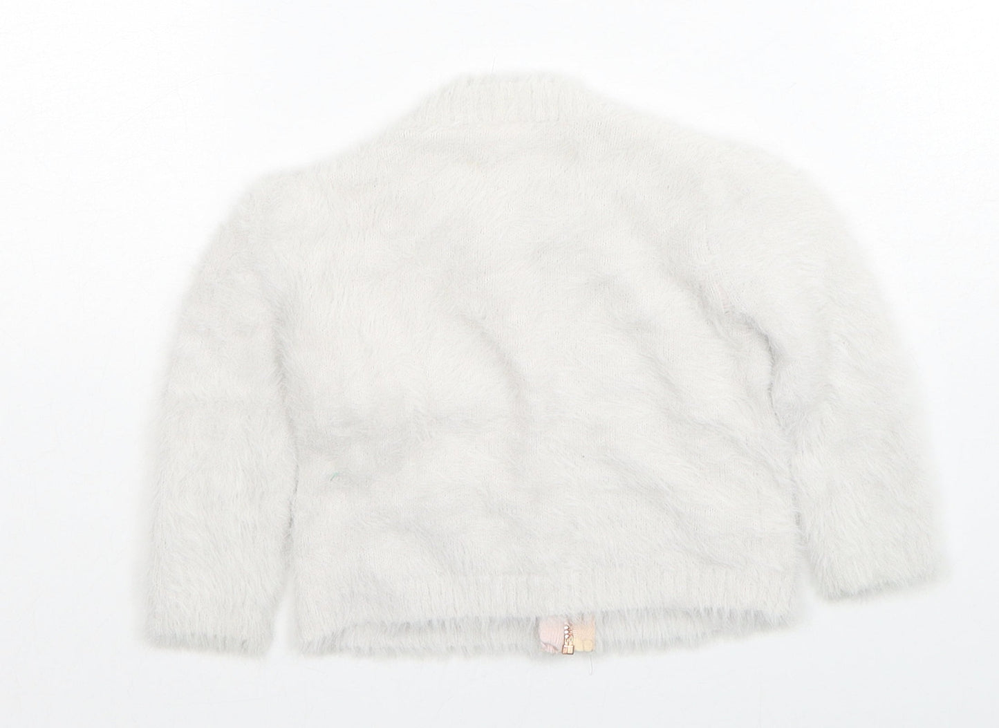 River Island Girls White Basic Jacket Jacket Size 6-9 Months Zip