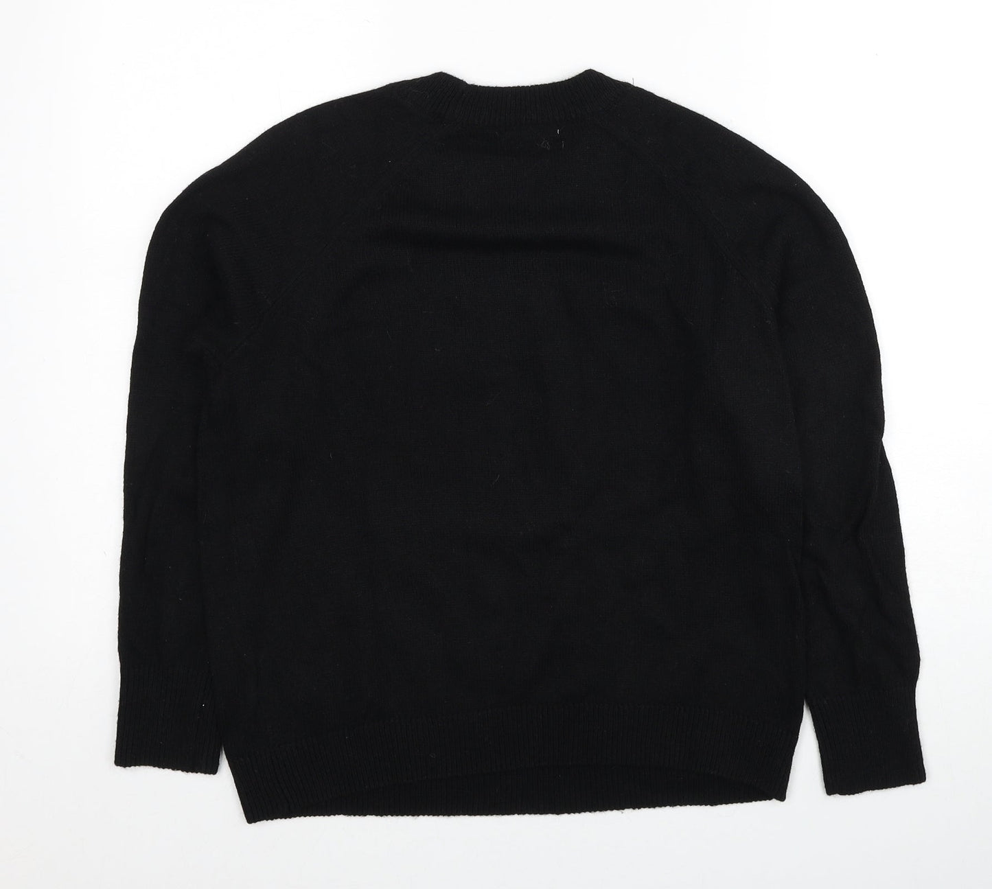 H&M Womens Black Round Neck Polyamide Pullover Jumper Size XS - Sealed with a Kiss