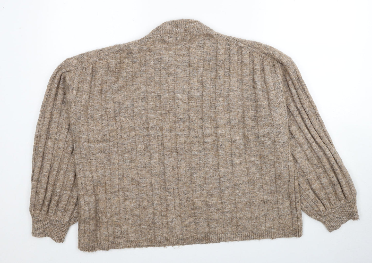 Warehouse Womens Brown Crew Neck Polyester Pullover Jumper Size M