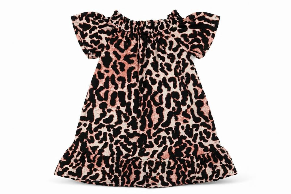 Roman Womens Black Animal Print Polyester Mini Size 12 Off the Shoulder Pullover