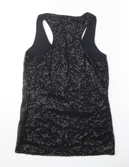 Romeo & Juliet Couture Womens Black Polyester Basic Tank Size S Scoop Neck