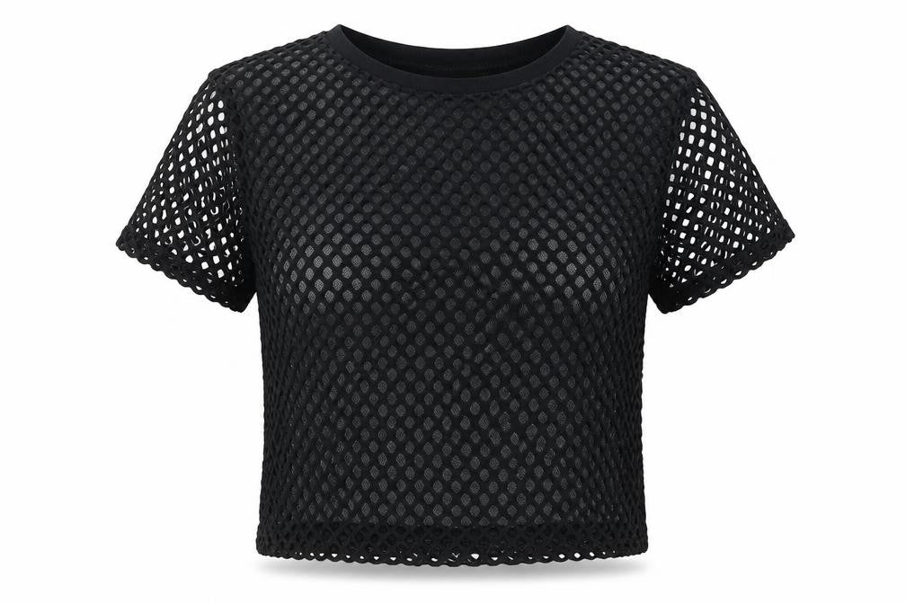 Boohoo Womens Black Polyester Basic Blouse Size 12 Round Neck