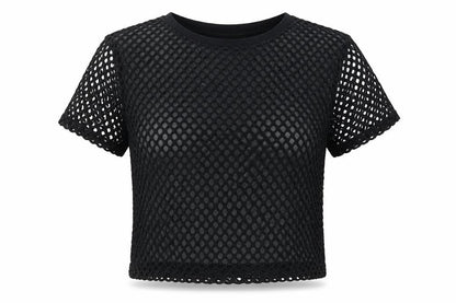 Boohoo Womens Black Polyester Basic Blouse Size 12 Round Neck