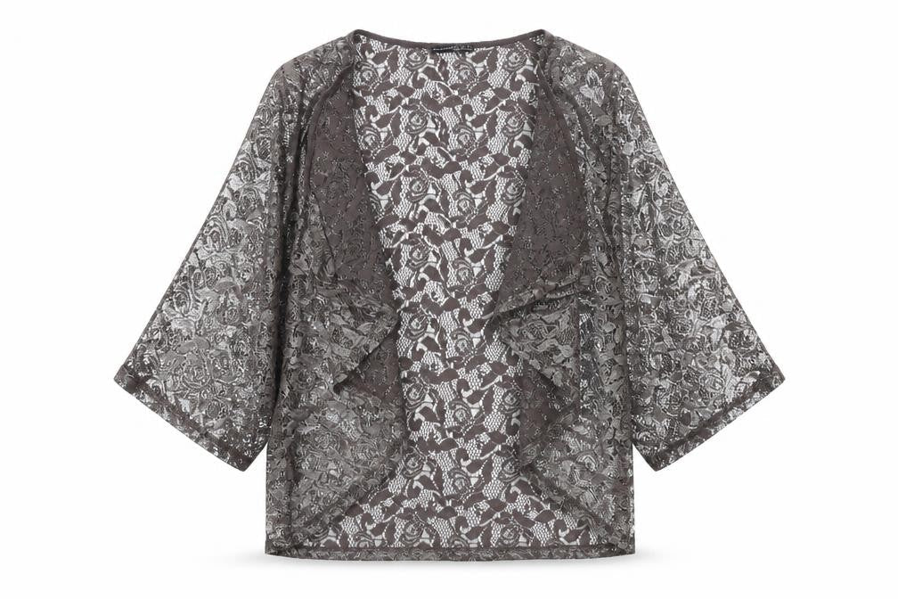 Atmosphere Womens Brown Floral Polyester Jersey Blouse Size S V-Neck