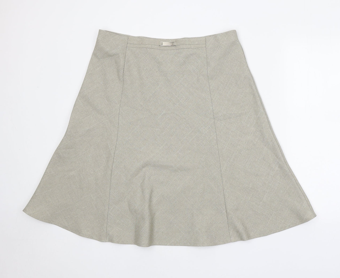 Honour Milburn Womens Beige Polyester Flare Skirt Size 16