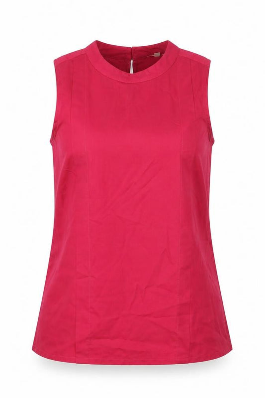 And Womens Red Lyocell Basic Tank Size 12 Round Neck