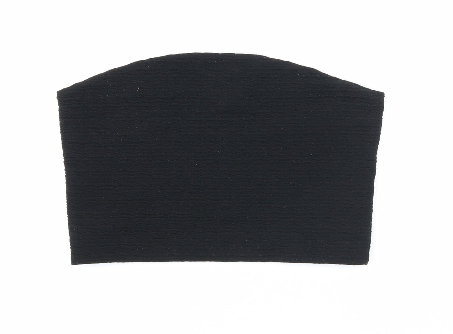 River Island Womens Black Polyester Cropped Tank Size 12 Off the Shoulder