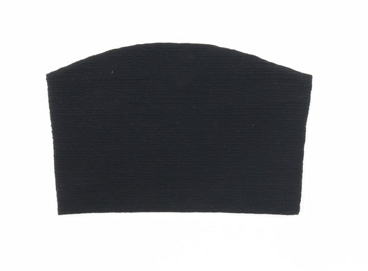 River Island Womens Black Polyester Cropped Tank Size 12 Off the Shoulder