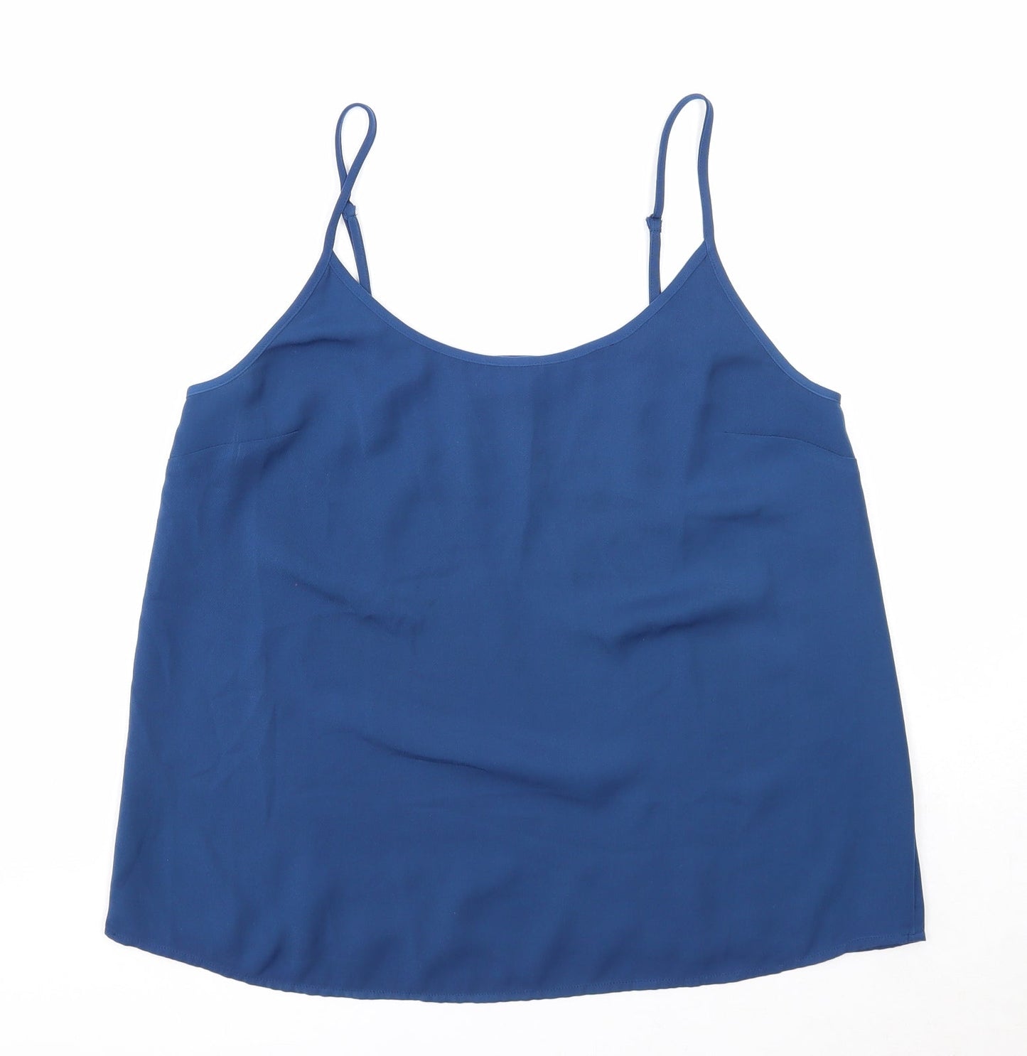 NEXT Womens Blue Polyester Basic Tank Size 8 Round Neck