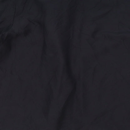 St Michael Womens Black Polyester Basic Blouse Size 12 Collared