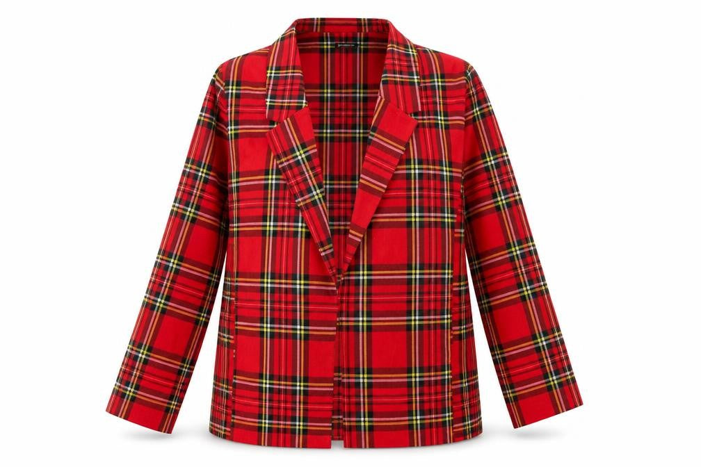 Stradivarius Womens Red Geometric Polyester Basic Blouse Size L V-Neck