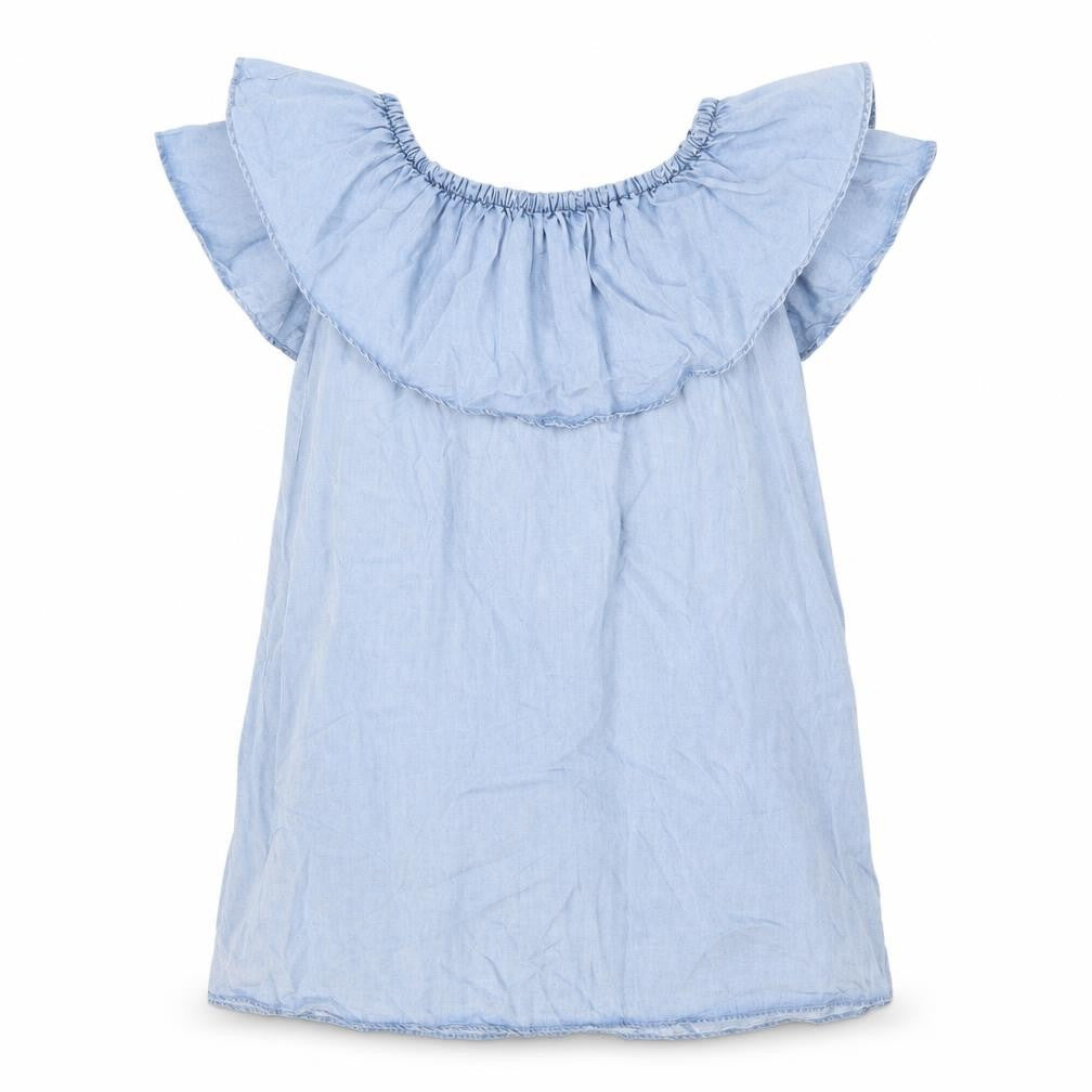 Zara Womens Blue Lyocell Mini Size XS Round Neck Pullover