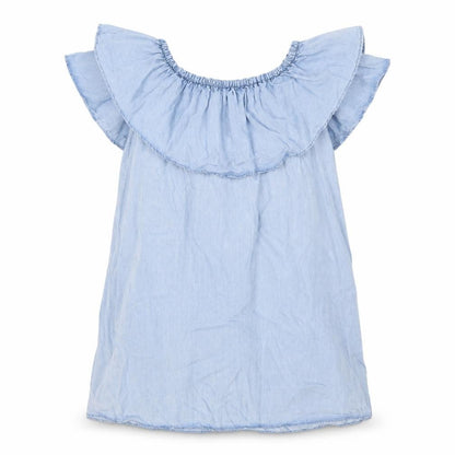 Zara Womens Blue Lyocell Mini Size XS Round Neck Pullover