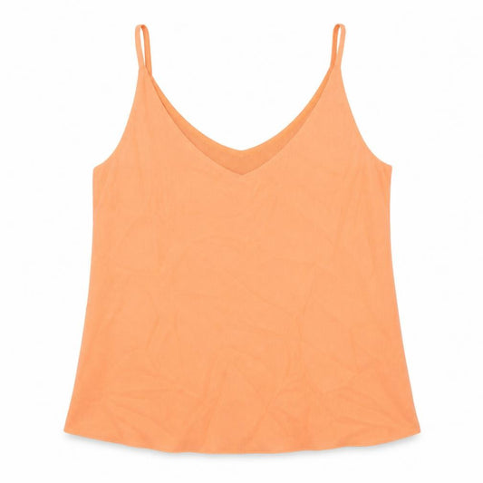 F&F Womens Orange Polyester Camisole Tank Size 14 V-Neck