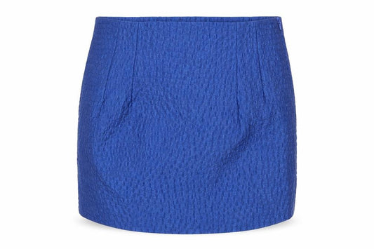 Zara Womens Blue Geometric Polyester Mini Skirt Size XS Zip