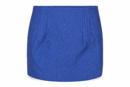 Zara Womens Blue Geometric Polyester Mini Skirt Size XS Zip