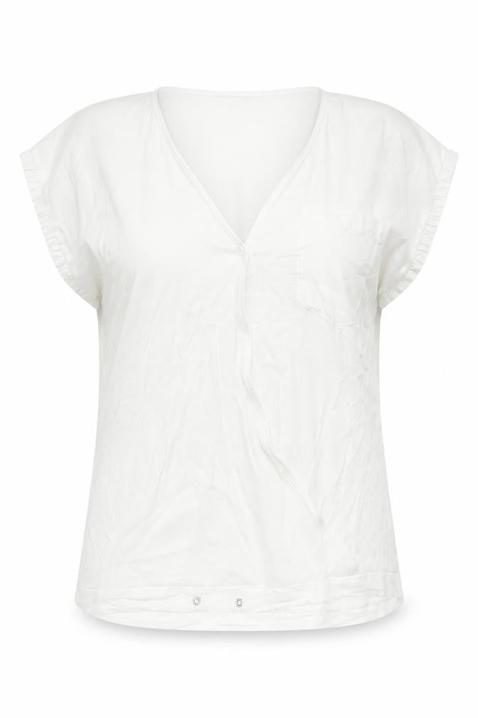 NEXT Womens White Polyester Basic Blouse Size 10 V-Neck