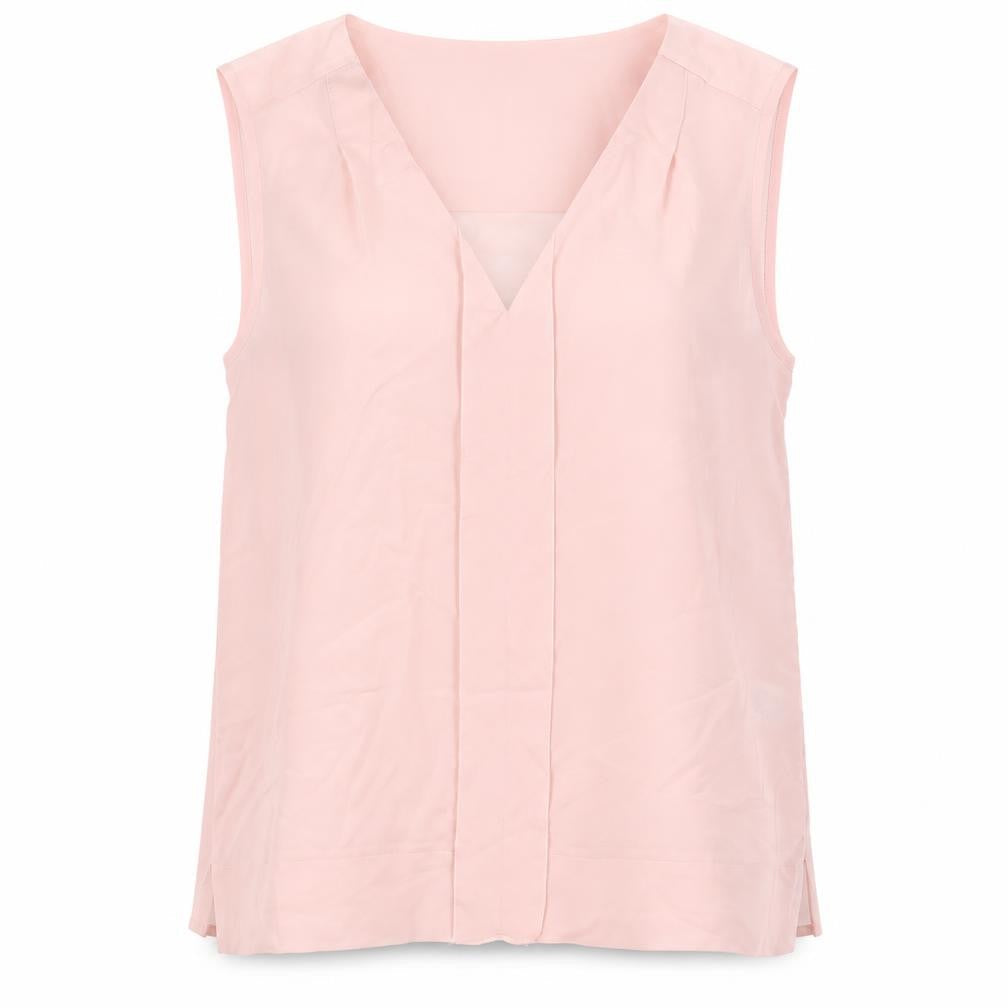 French Connection Womens Pink Polyester Basic Tank Size S V-Neck
