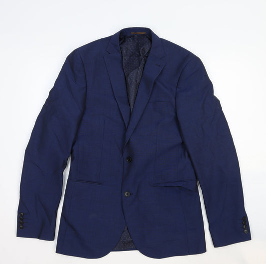 NEXT Mens Blue Wool Jacket Suit Jacket Size 38 Regular