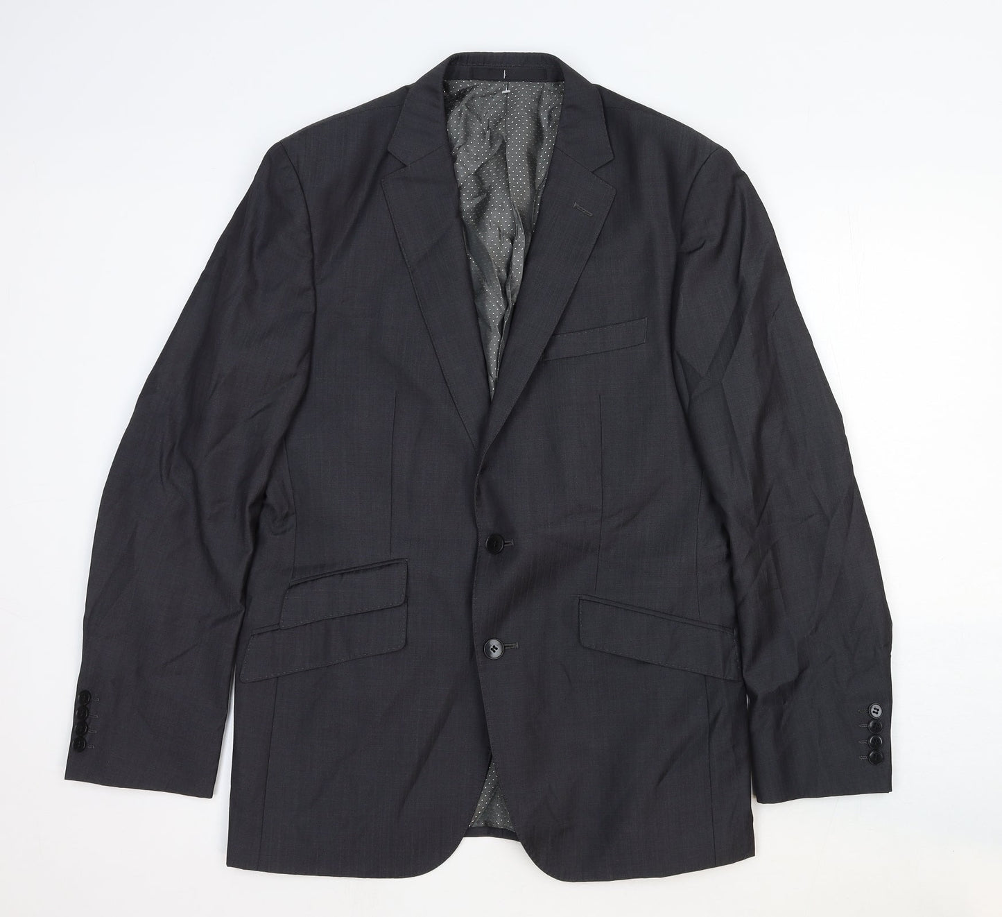 Marks and Spencer Mens Grey Wool Jacket Suit Jacket Size 40 Regular