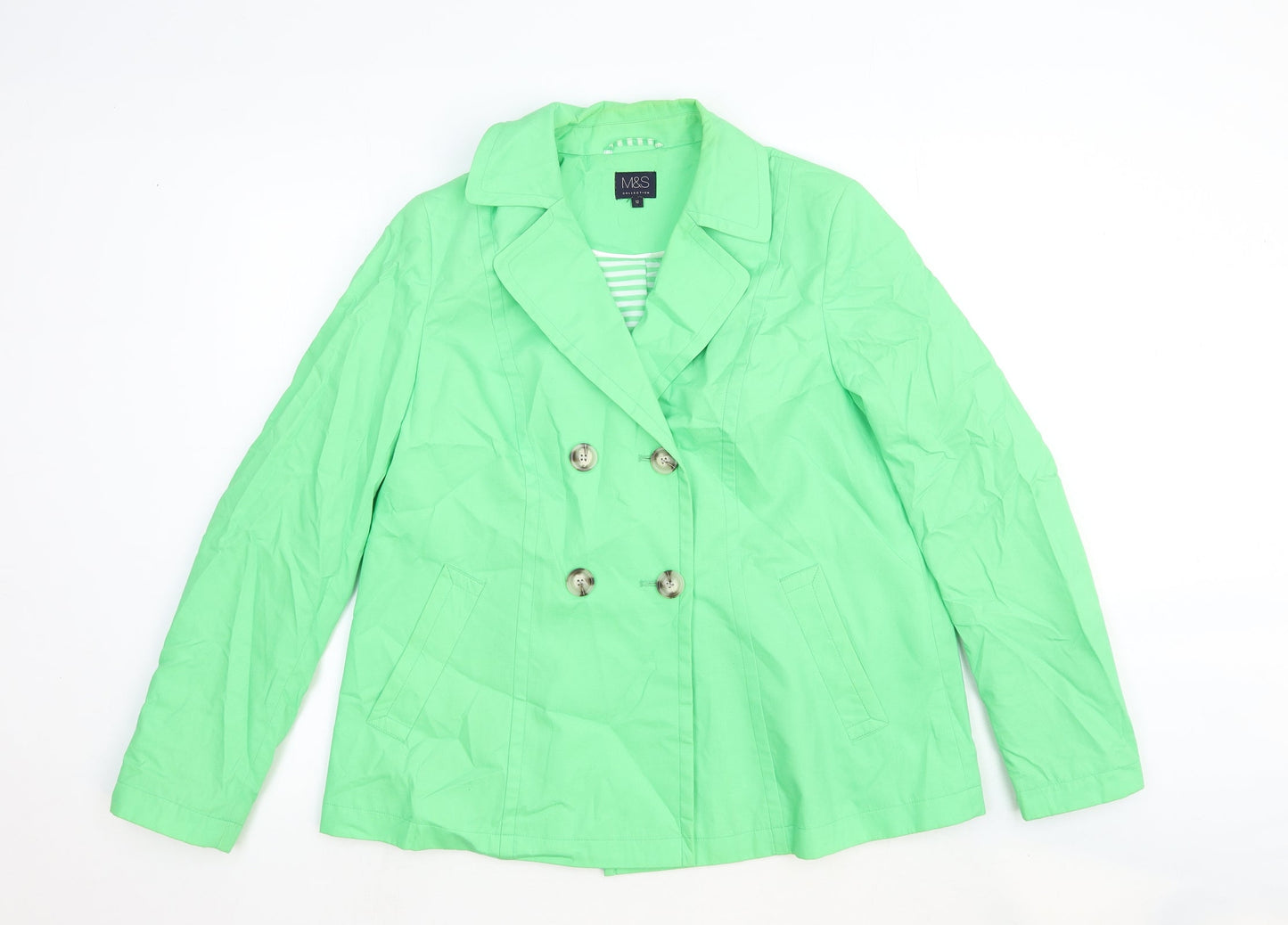 Marks & Spencer Womens Green Jacket Size 12 Button