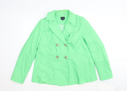 Marks & Spencer Womens Green Jacket Size 12 Button