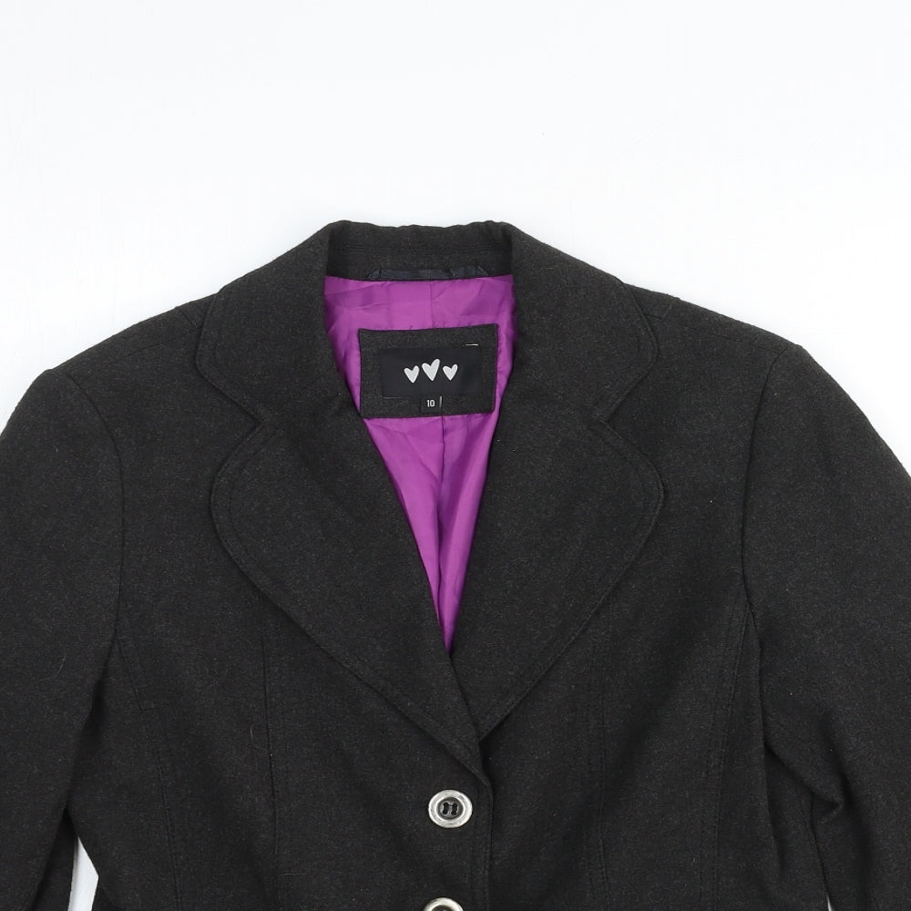 Per Una Womens Grey Wool Jacket Suit Jacket Size 10