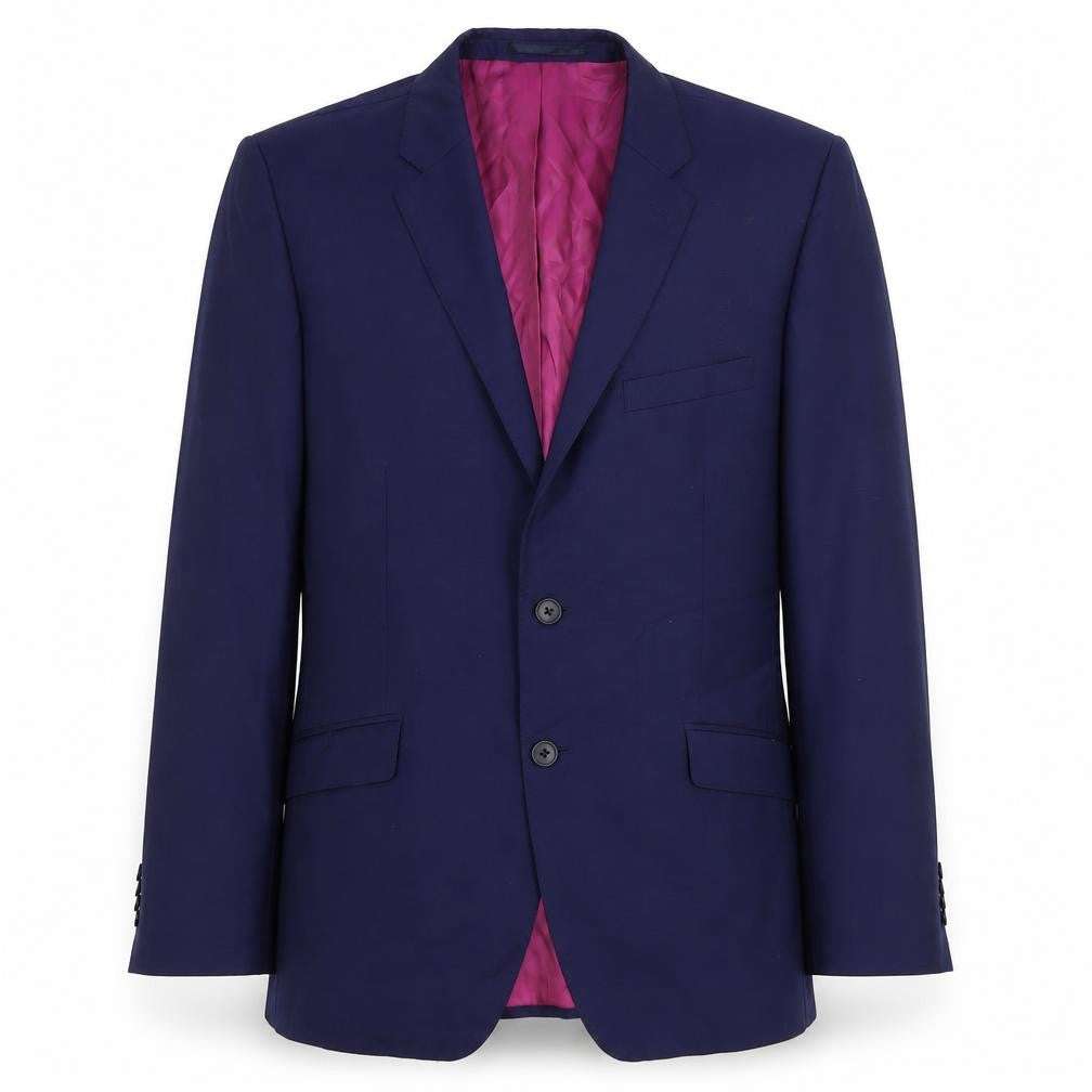 Performance suit Mens Blue Wool Jacket Suit Jacket Size 40 Regular