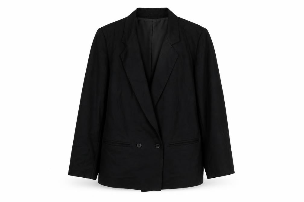 Solo Womens Black Wool Jacket Suit Jacket Size 12
