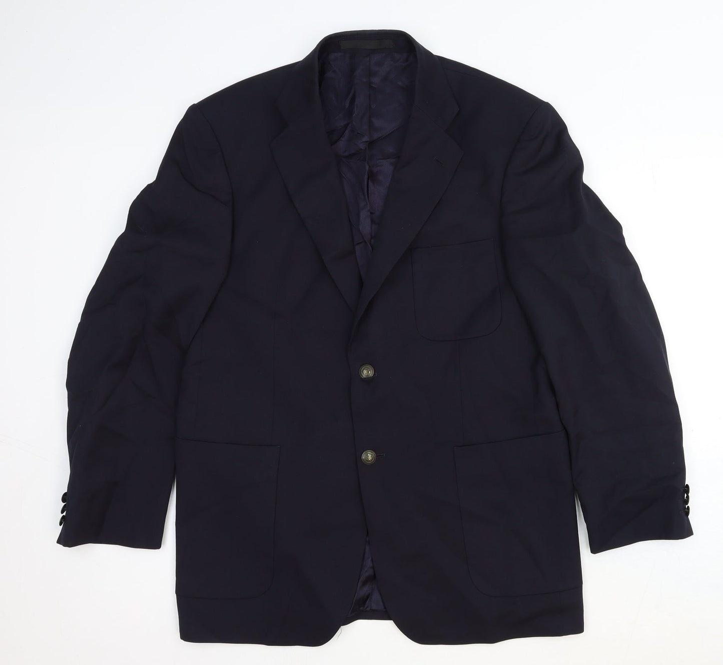 Marks and Spencer Mens Blue Wool Jacket Suit Jacket Size 40 Regular