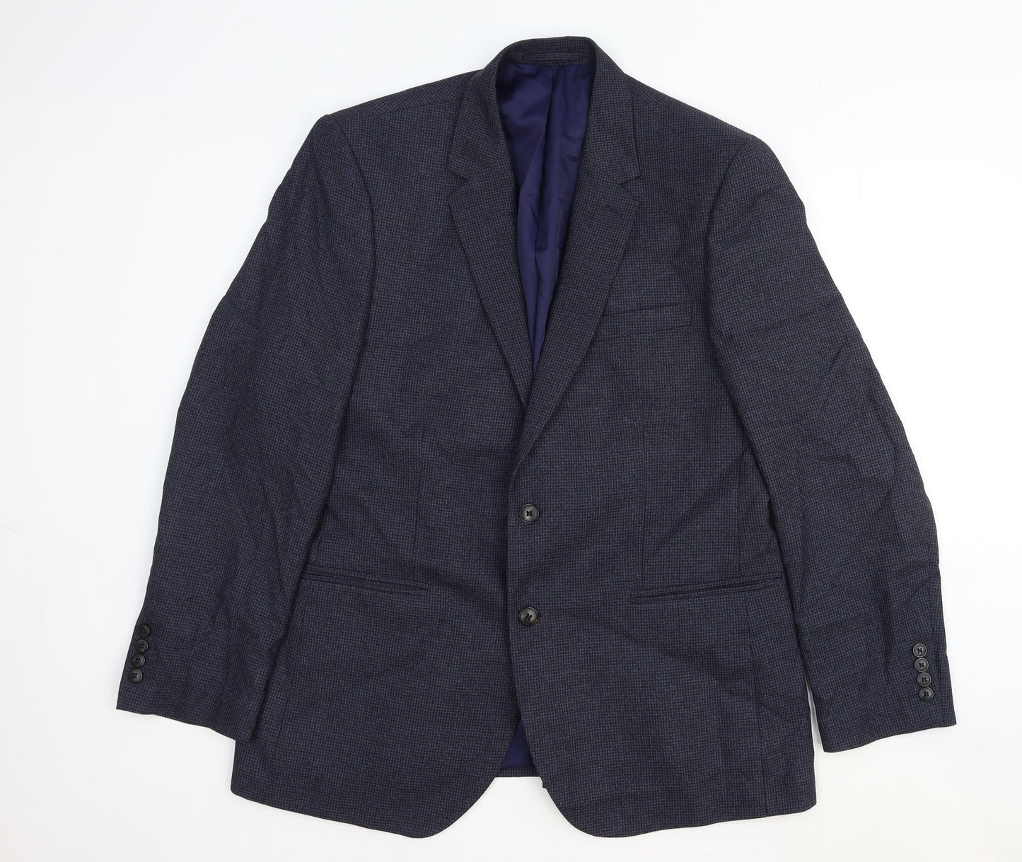 Marks and Spencer Mens Blue Wool Jacket Suit Jacket Size 42 Regular