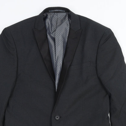 Next Mens Grey Wool Jacket Suit Jacket Size 38 Regular