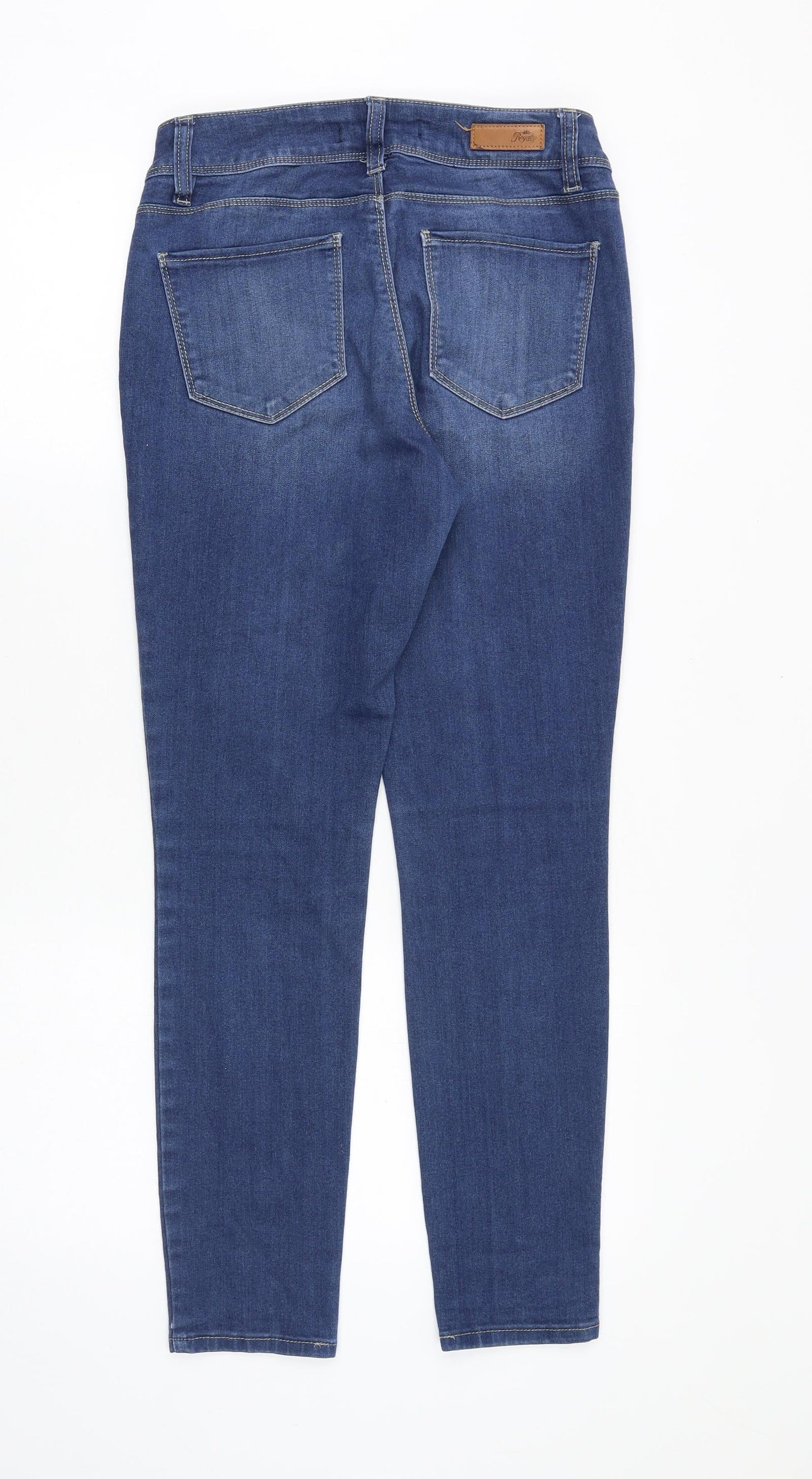 Royalty Womens Blue Cotton Skinny Jeans Size 28 in Regular Zip