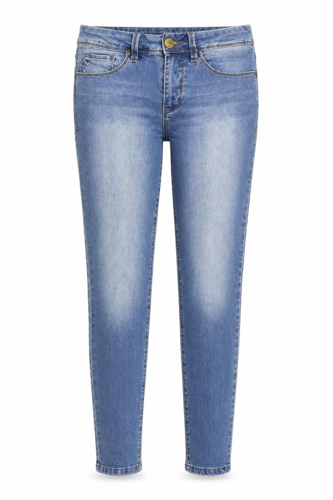 Royalty Womens Blue Cotton Skinny Jeans Size 6 Slim Zip
