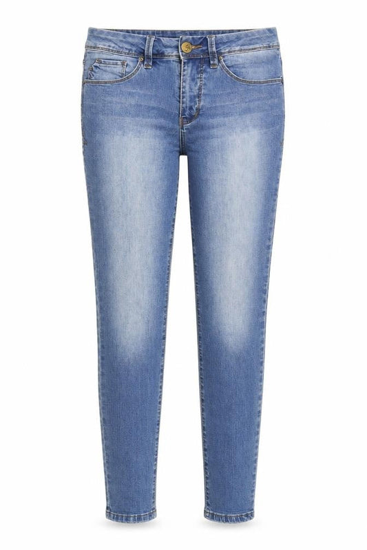 Royalty Womens Blue Cotton Skinny Jeans Size 6 Slim Zip
