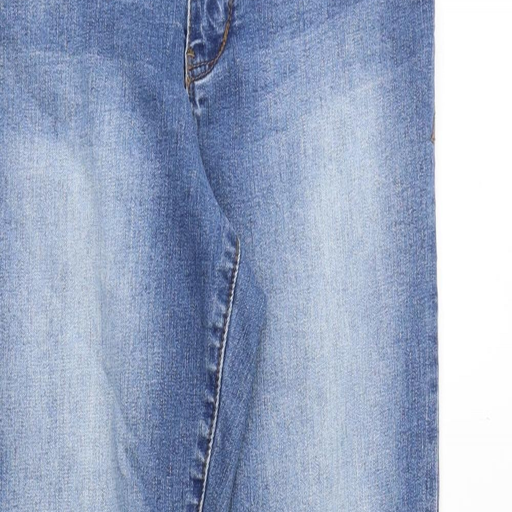 Royalty Womens Blue Cotton Skinny Jeans Size 6 Slim Zip
