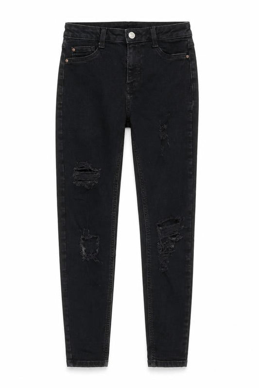 Denim & Co. Womens Black Cotton Skinny Jeans Size 8 Slim Zip