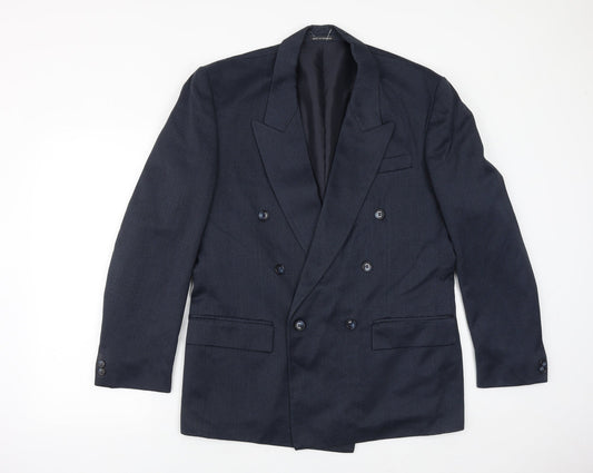 Lassics Mens Blue Polyester Jacket Suit Jacket Size 40 Regular