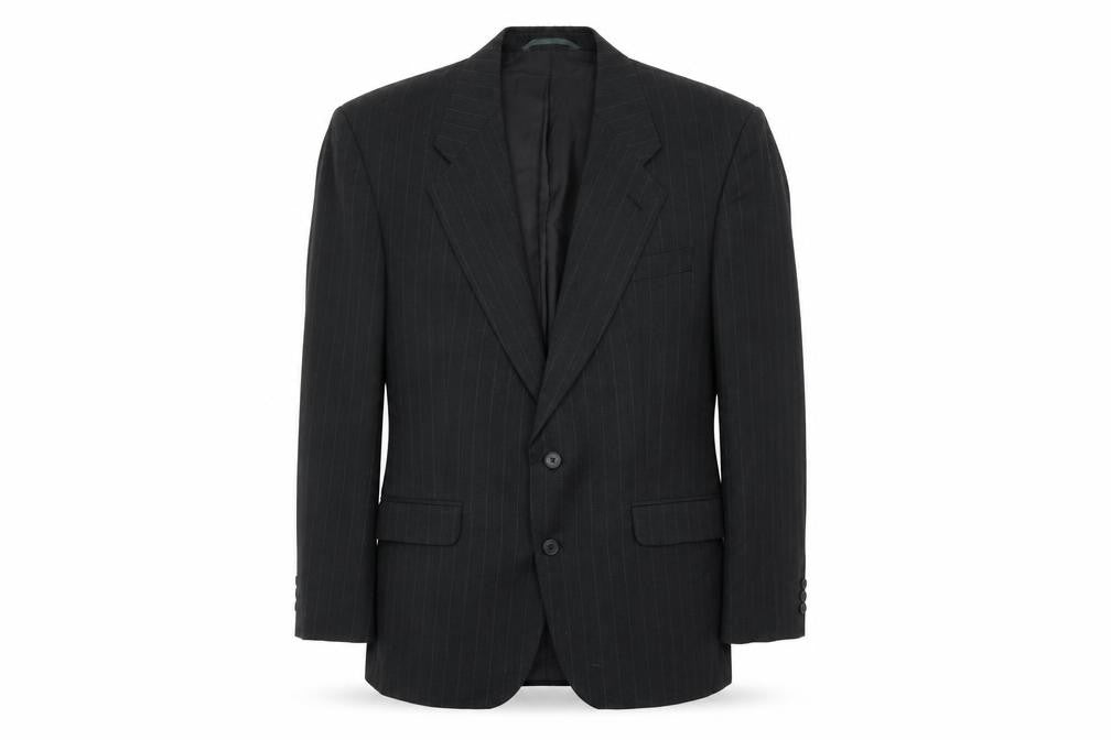 SCOTT Mens Grey Striped Wool Jacket Suit Jacket Size 42 Regular