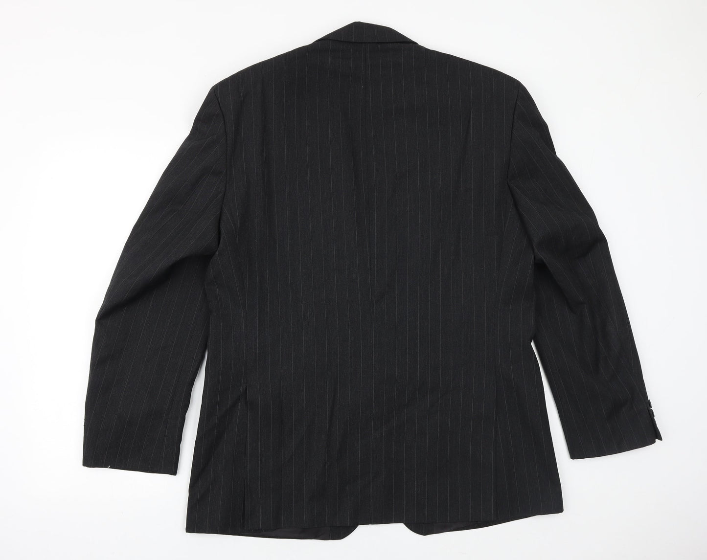 SCOTT Mens Grey Striped Wool Jacket Suit Jacket Size 42 Regular