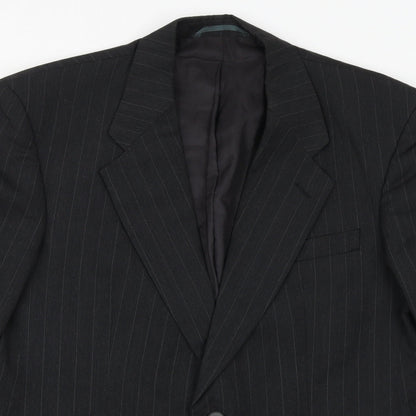 SCOTT Mens Grey Striped Wool Jacket Suit Jacket Size 42 Regular