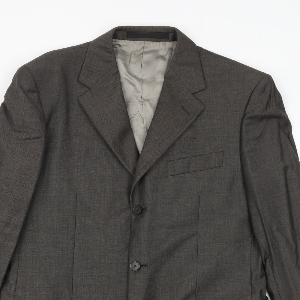 Marks and Spencer Mens Grey Wool Jacket Suit Jacket Size 38 Regular
