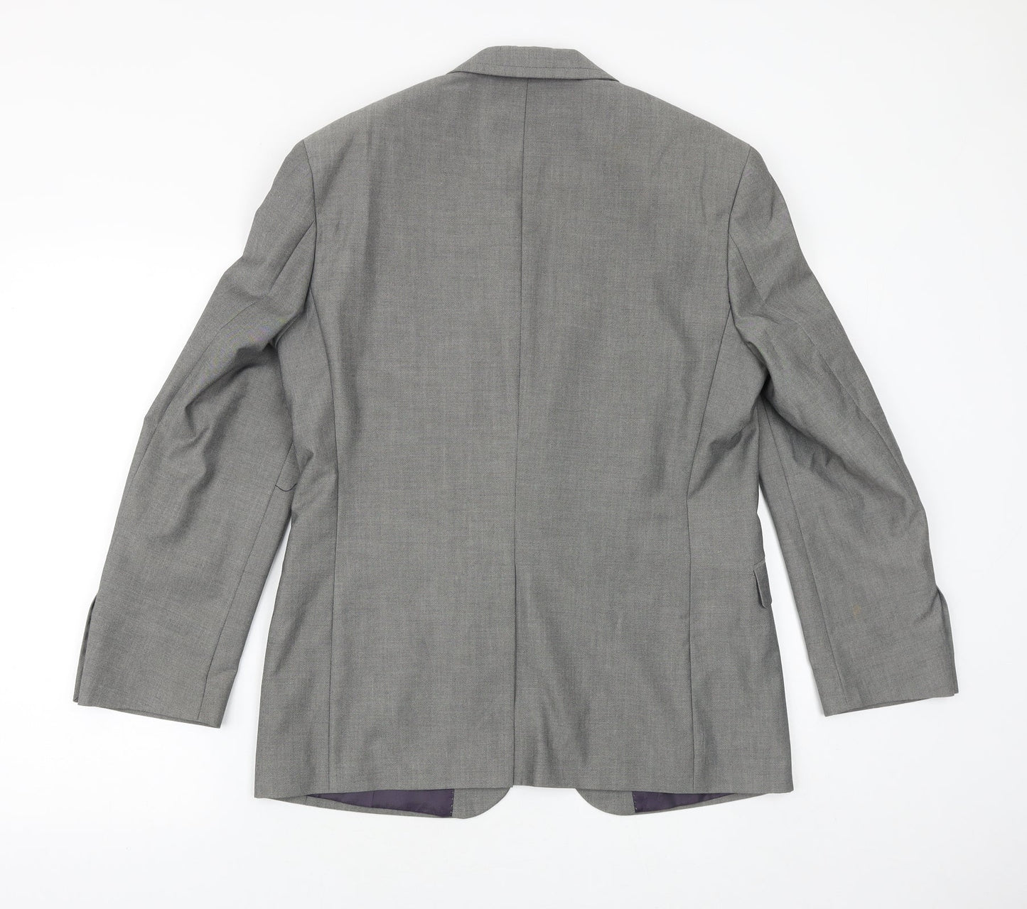 Burton Mens Grey Viscose Jacket Suit Jacket Size 38 Regular