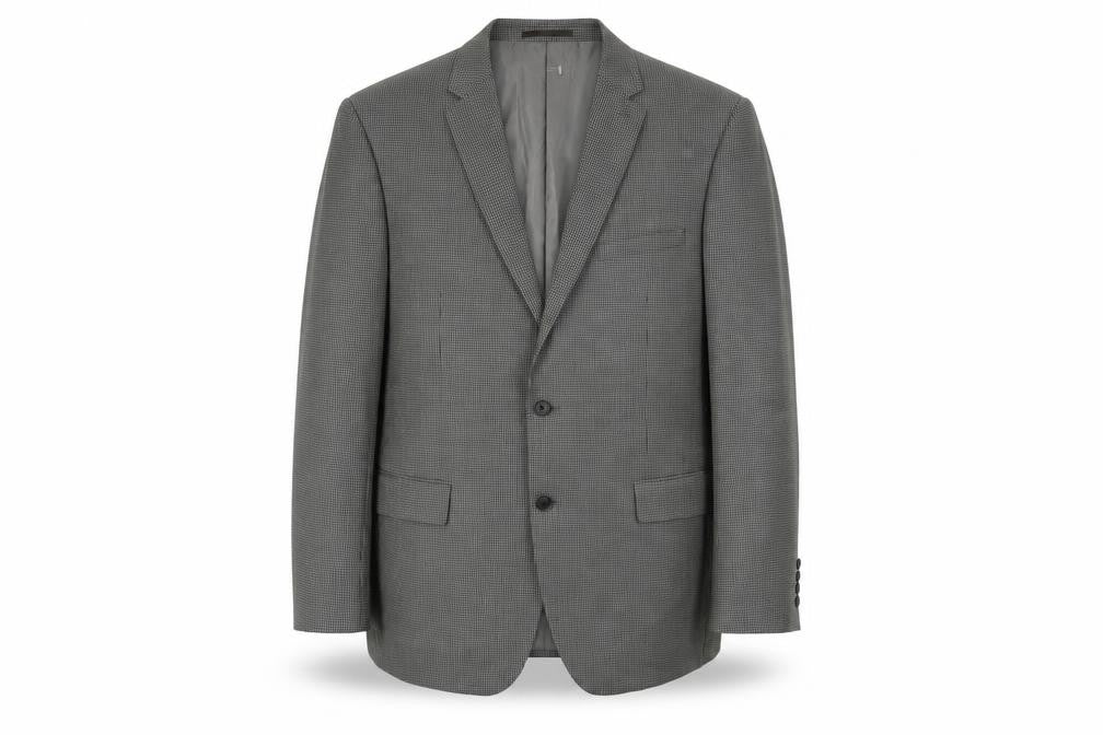 Taylor & Wright Mens Grey Geometric Polyester Jacket Suit Jacket Size 44 Regular