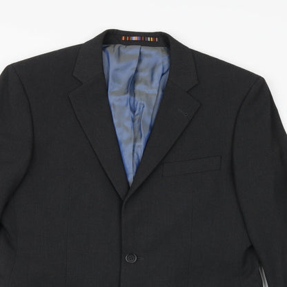 River Island Mens Grey Wool Jacket Suit Jacket Size 38 Regular