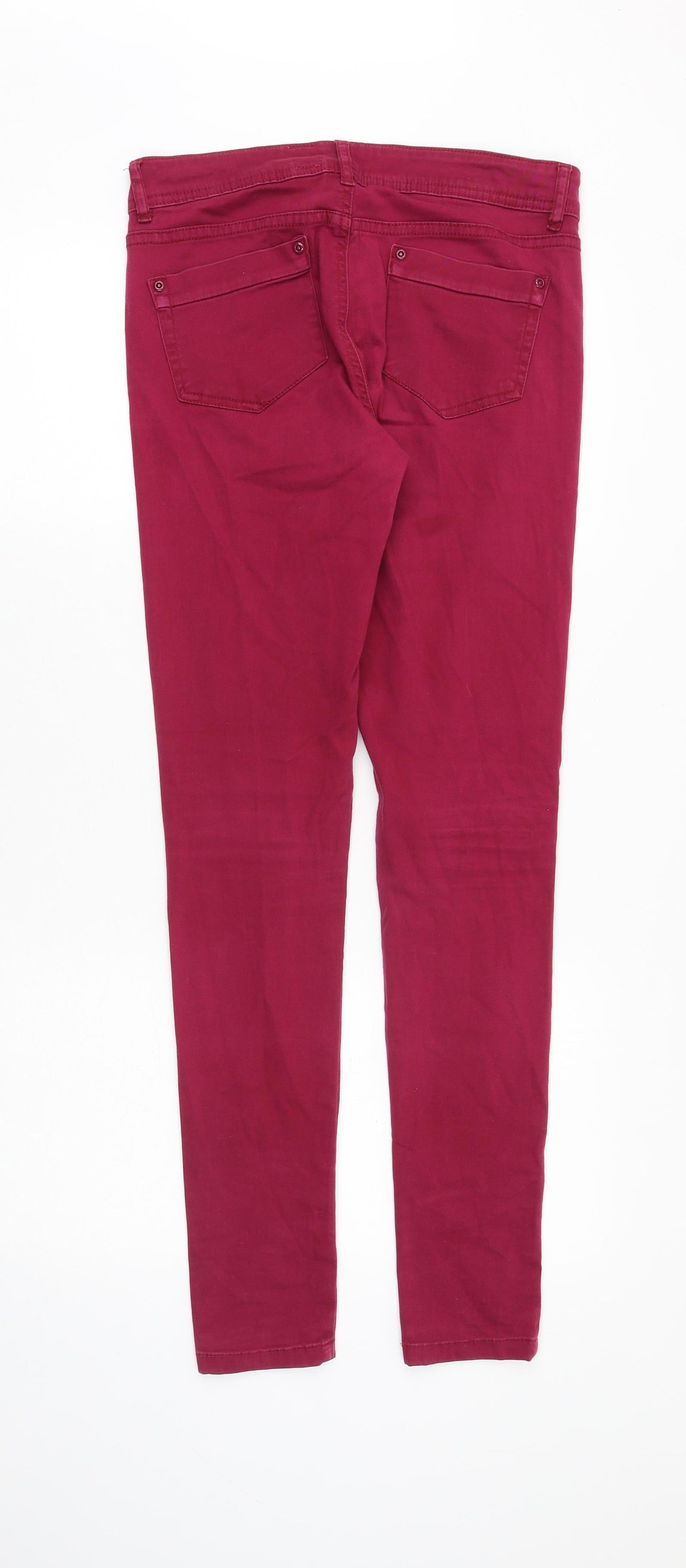 YES YES Womens Pink Cotton Skinny Jeans Size 8 Slim Zip
