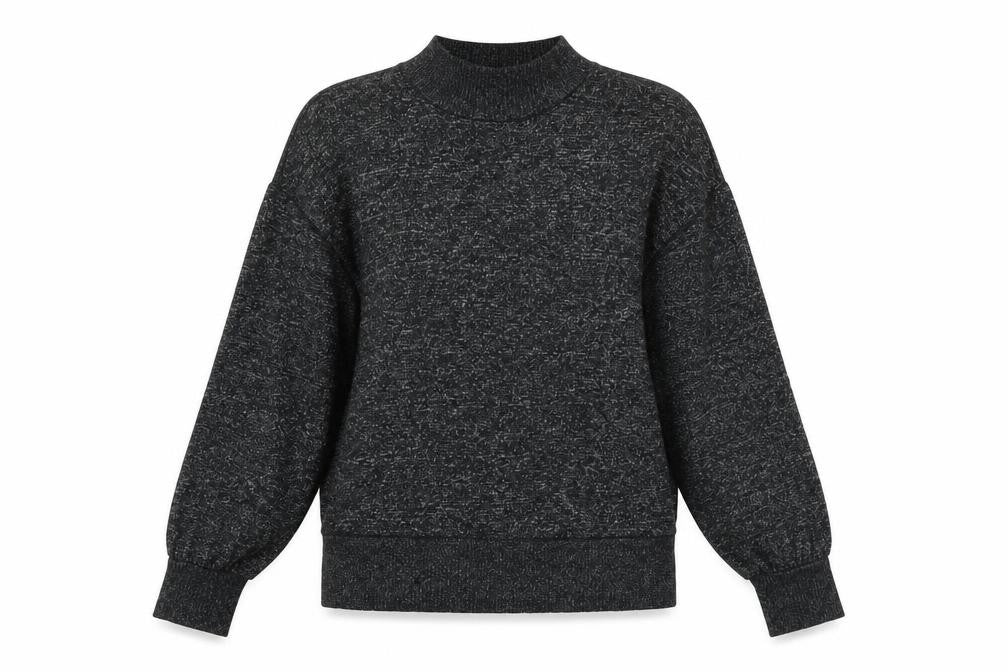 Marks & Spencer Womens Grey Mock Neck Viscose Pullover Jumper Size 6
